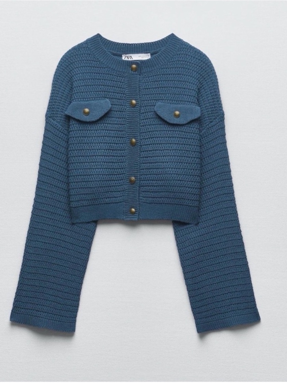 ZARA CROP KNIT CARDIGAN